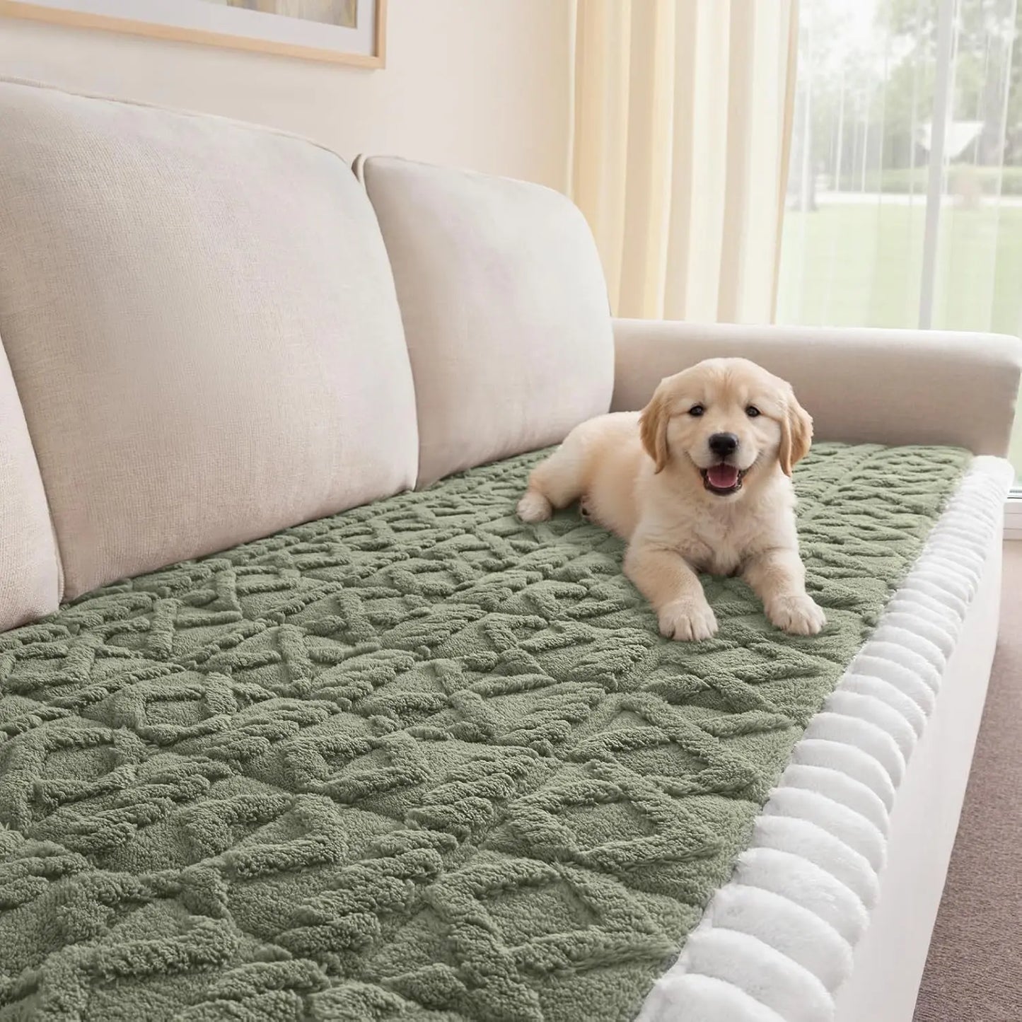 Inovaday Washable Non-Slip Sofa Cover for 3-Cushion Couches - Durable Pet-Friendly Protector and Bed Mat for Dogs