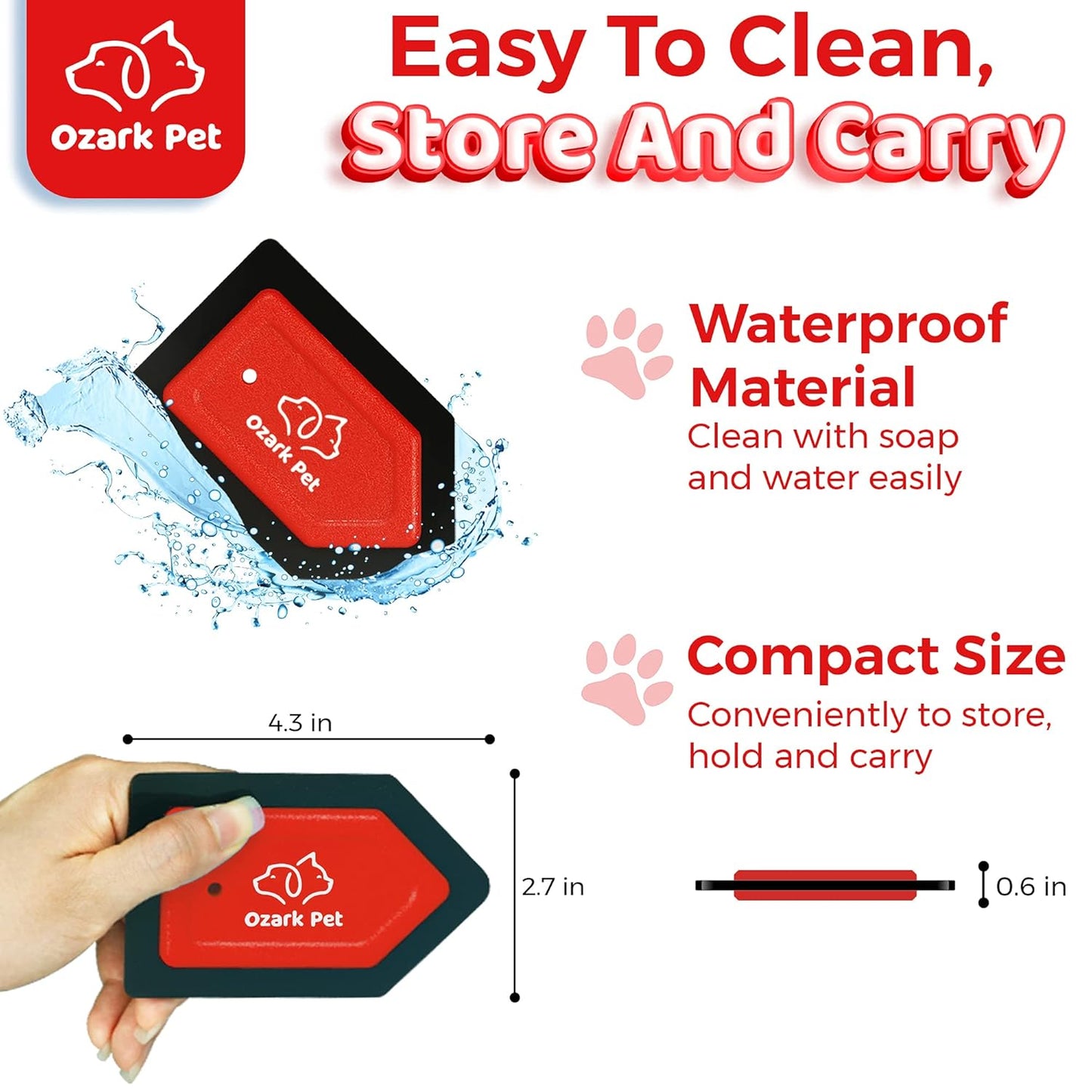 Pet Hair Remover, Dog Hair Remover Detailer & Glove - with Edge Sweeping, Avoid Scratching, Remover Kit for Couch, Car, Comforter, Essential Tool for Clean House
