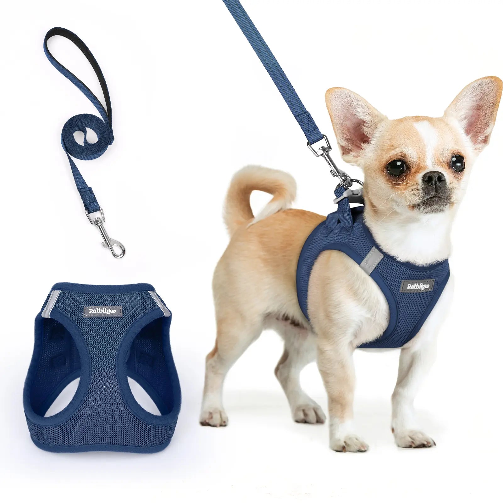 Rabbitgoo Minifit Small Dog Harness and Leash Set for Enhanced Comfort and Control