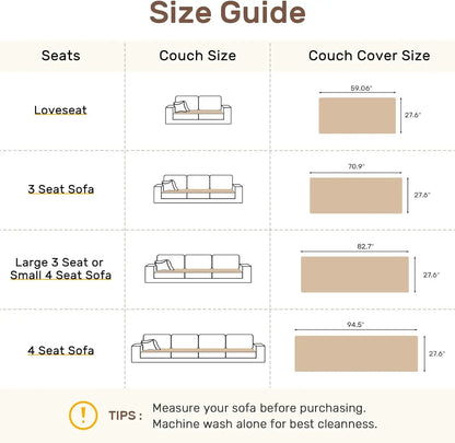 Inovaday Washable Non-Slip Sofa Cover for 3-Cushion Couches - Durable Pet-Friendly Protector and Bed Mat for Dogs