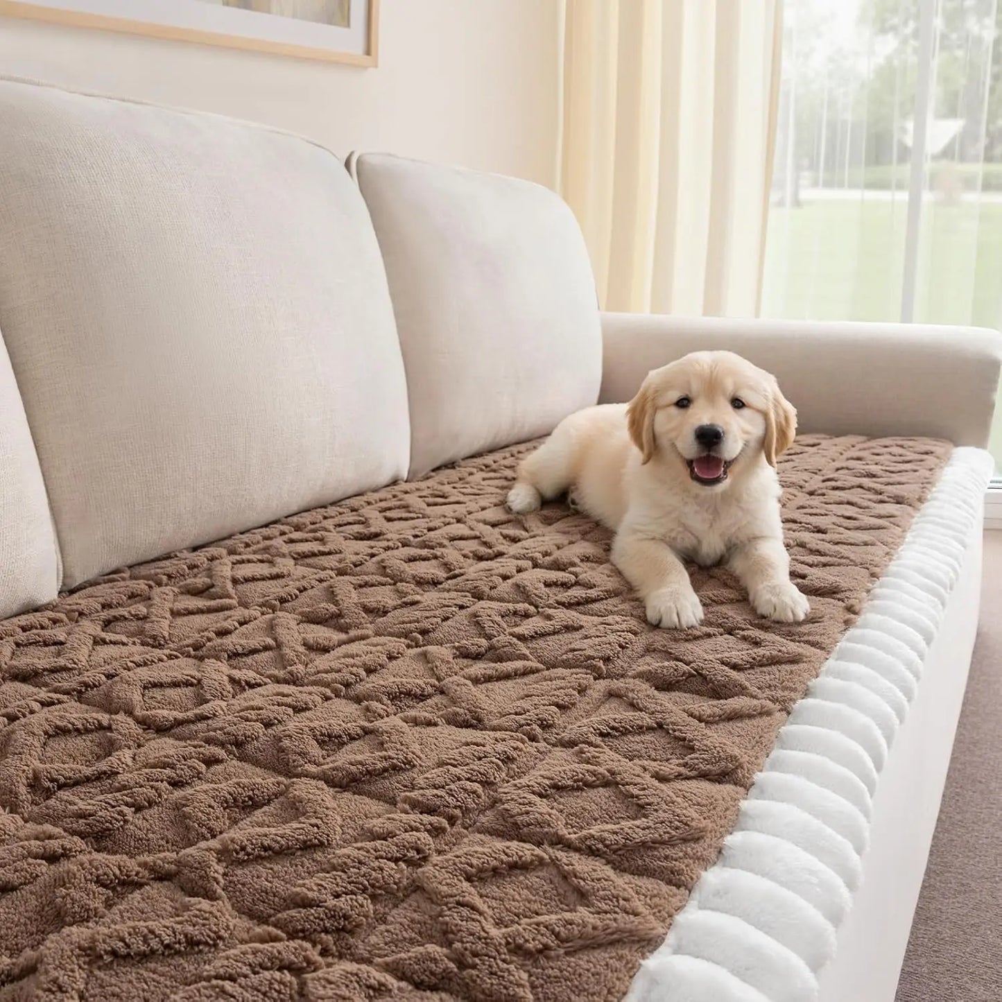 Inovaday Washable Non-Slip Sofa Cover for 3-Cushion Couches - Durable Pet-Friendly Protector and Bed Mat for Dogs