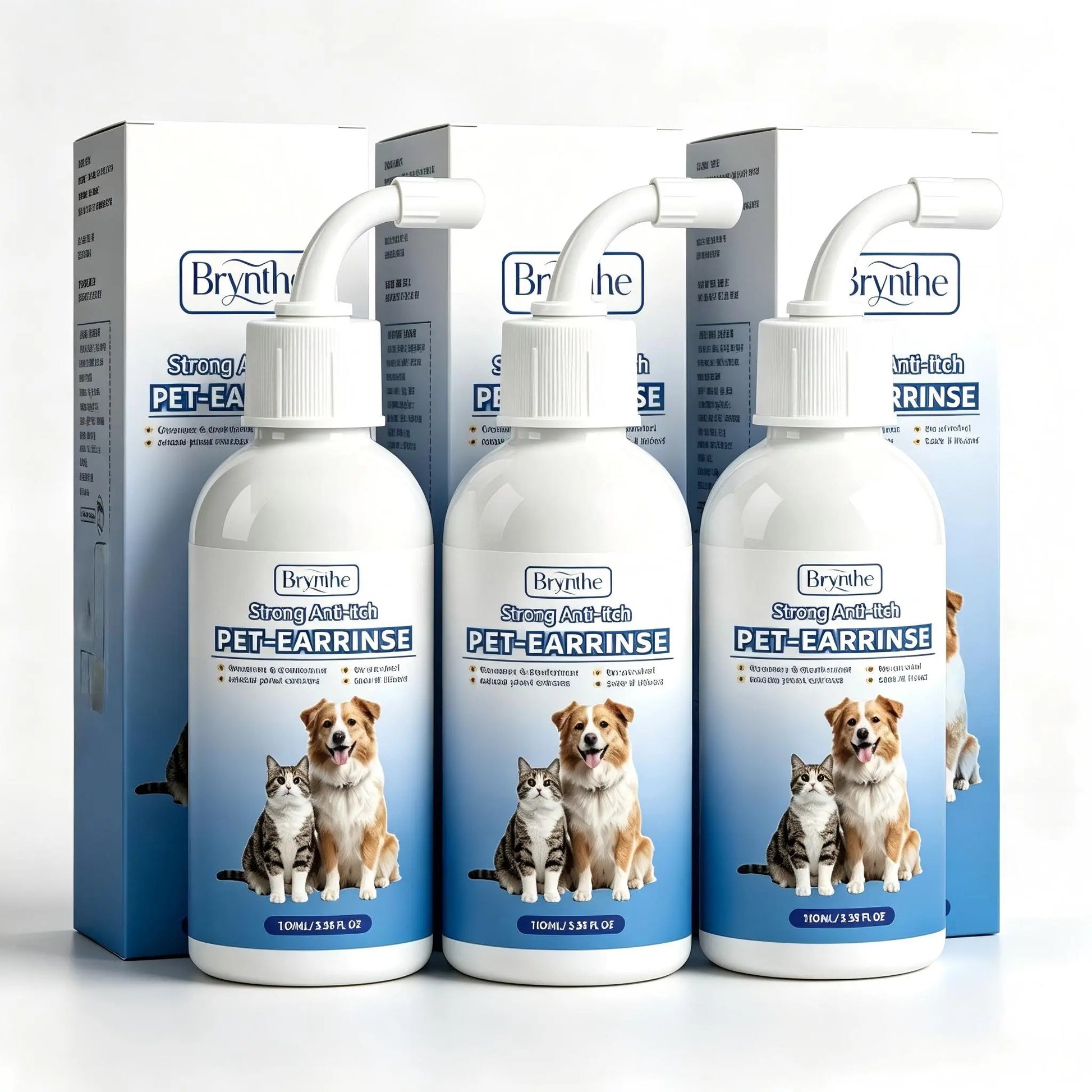 Gentle Pet Ear Cleanser | Odor-Free Solution for Dogs and Cats