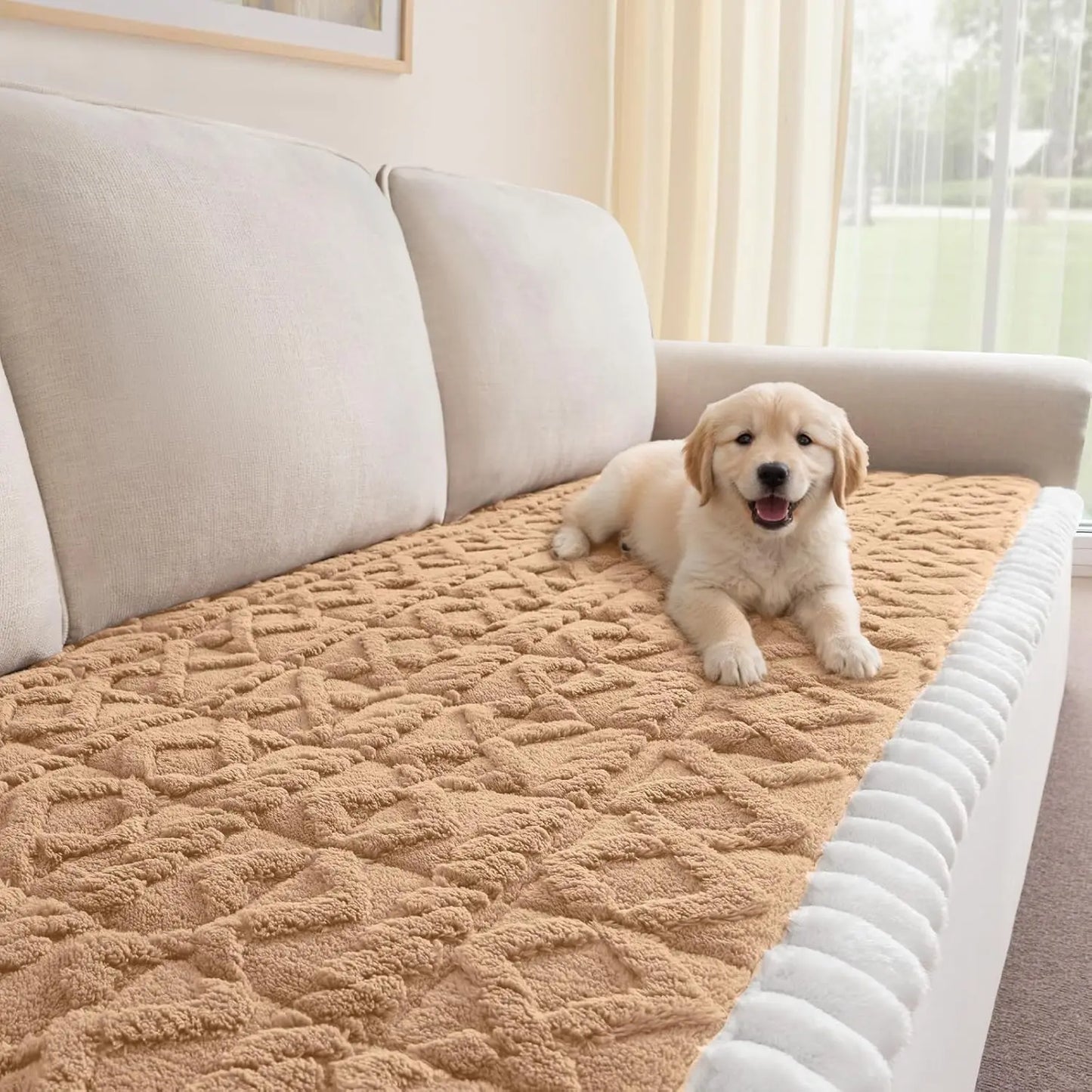 Inovaday Washable Non-Slip Sofa Cover for 3-Cushion Couches - Durable Pet-Friendly Protector and Bed Mat for Dogs