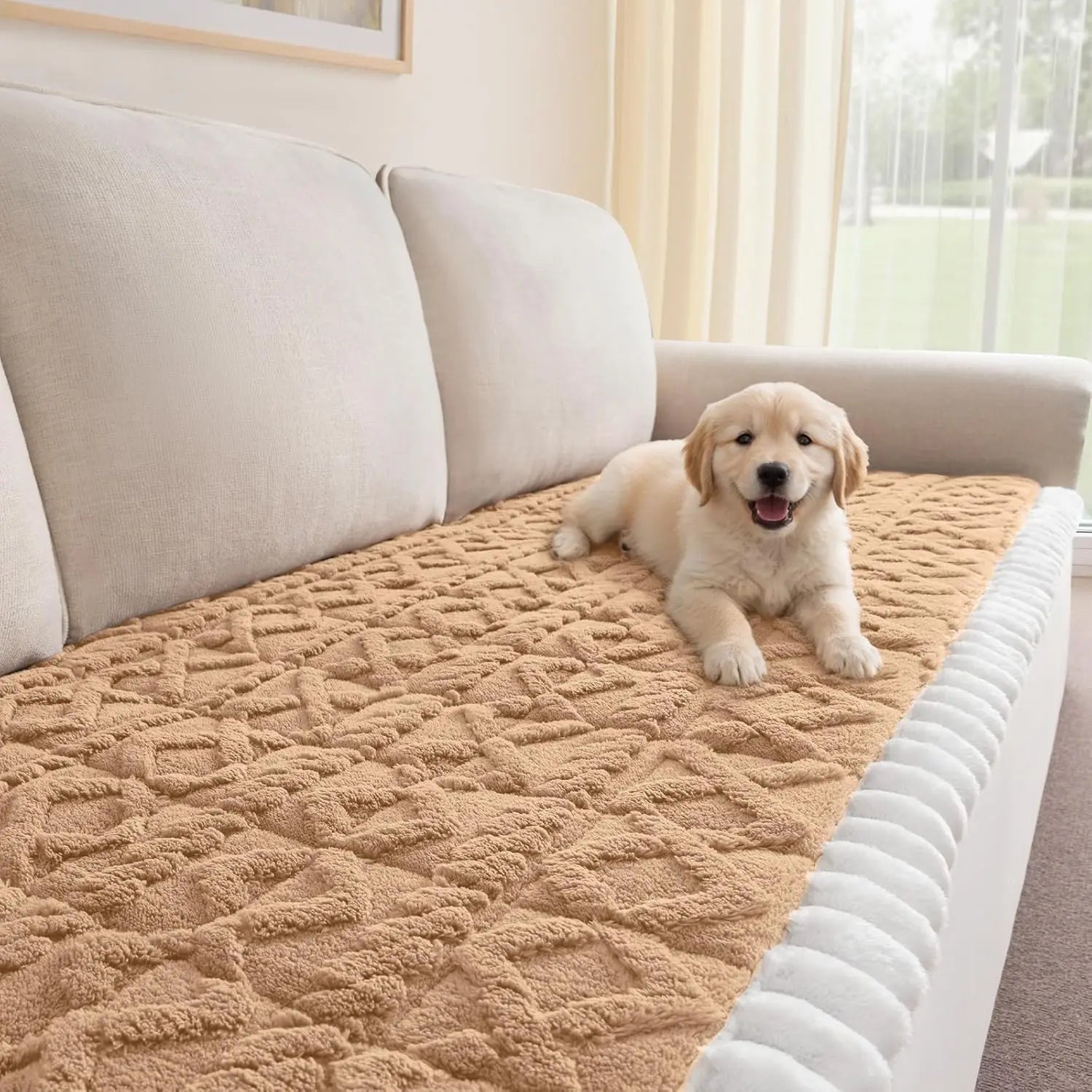Inovaday Washable Non-Slip Sofa Cover for 3-Cushion Couches - Durable Pet-Friendly Protector and Bed Mat for Dogs