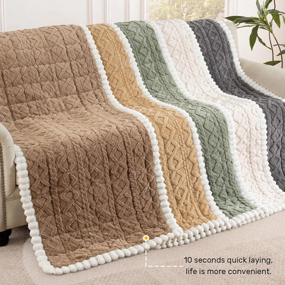 Inovaday Washable Non-Slip Sofa Cover for 3-Cushion Couches - Durable Pet-Friendly Protector and Bed Mat for Dogs