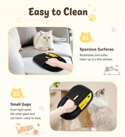 Enhanced Pet Hair Removal Gloves for Efficient Home Use, Precision Fit, and Rapid Hair Collection