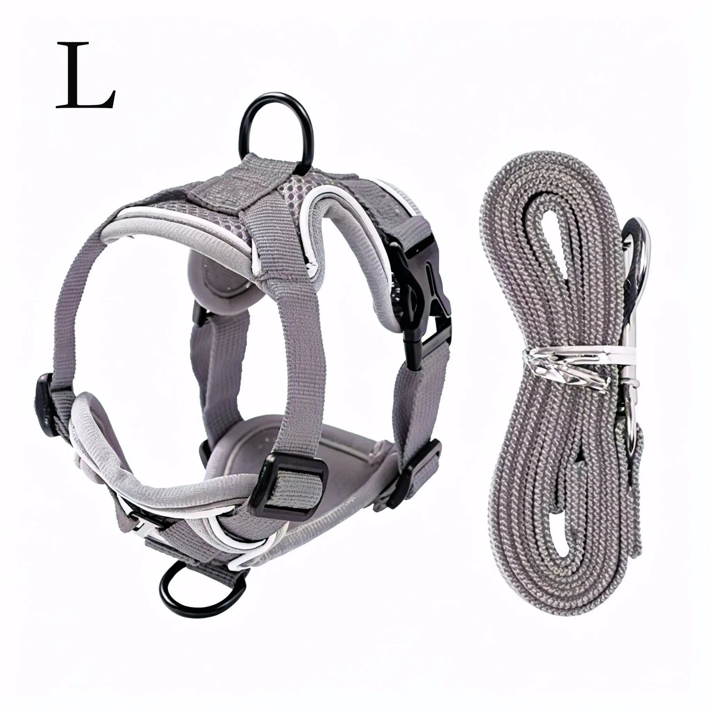 Escape-Proof Adjustable Cat Leash and Collar Set with Reflective Soft Mesh Vest and Summer Version for Comfortable, Breathable, and Moisture-Wicking Walking