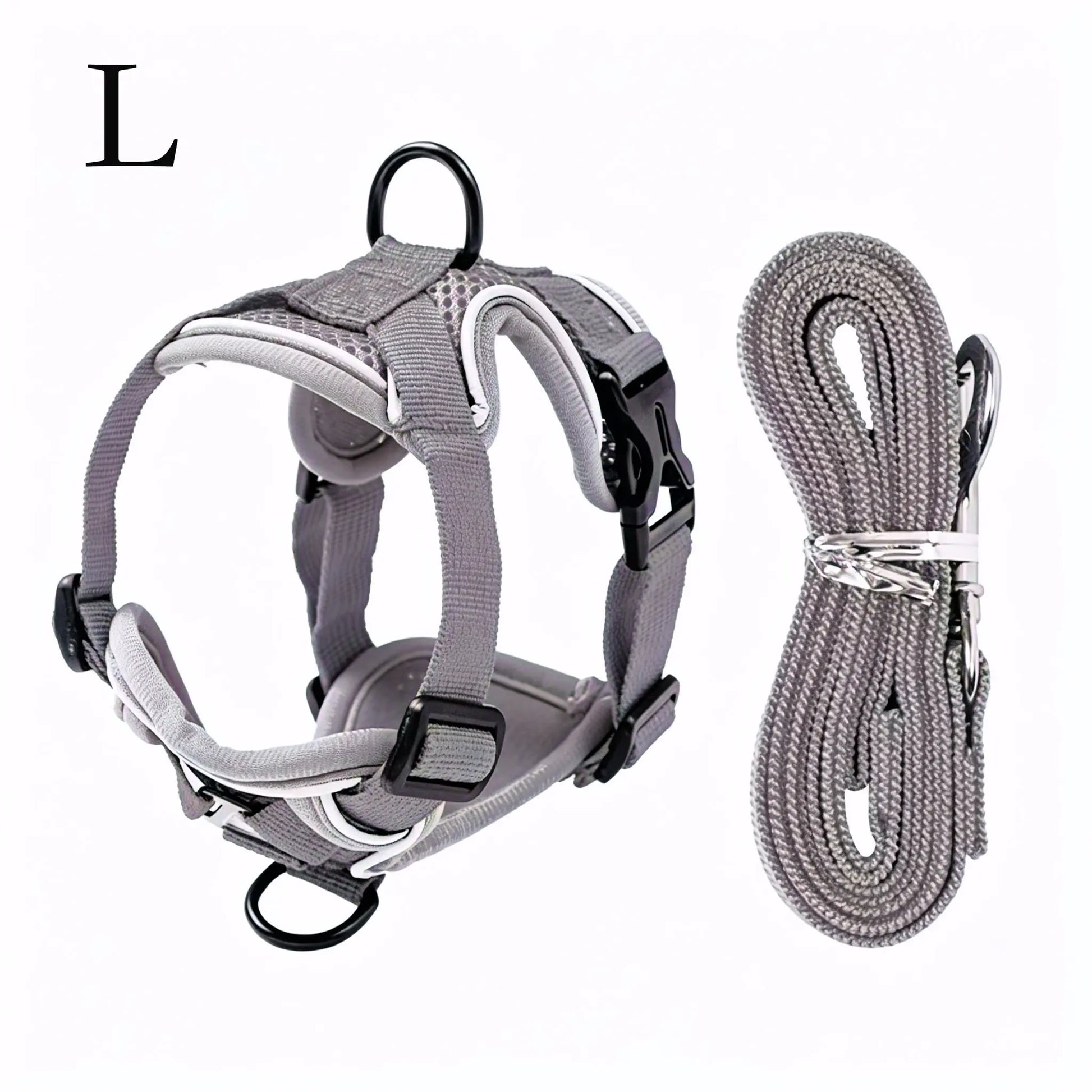 Escape-Proof Adjustable Cat Leash and Collar Set with Reflective Soft Mesh Vest and Summer Version for Comfortable, Breathable, and Moisture-Wicking Walking