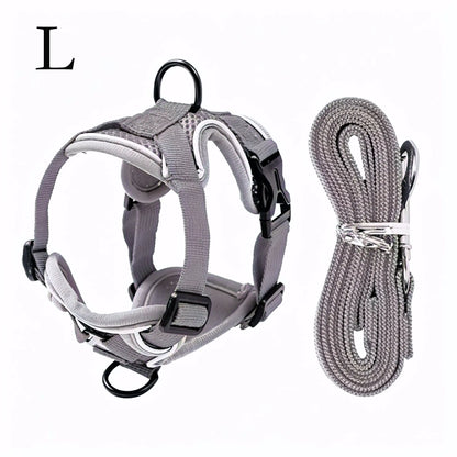 Escape-Proof Adjustable Cat Leash and Collar Set with Reflective Soft Mesh Vest and Summer Version for Comfortable, Breathable, and Moisture-Wicking Walking