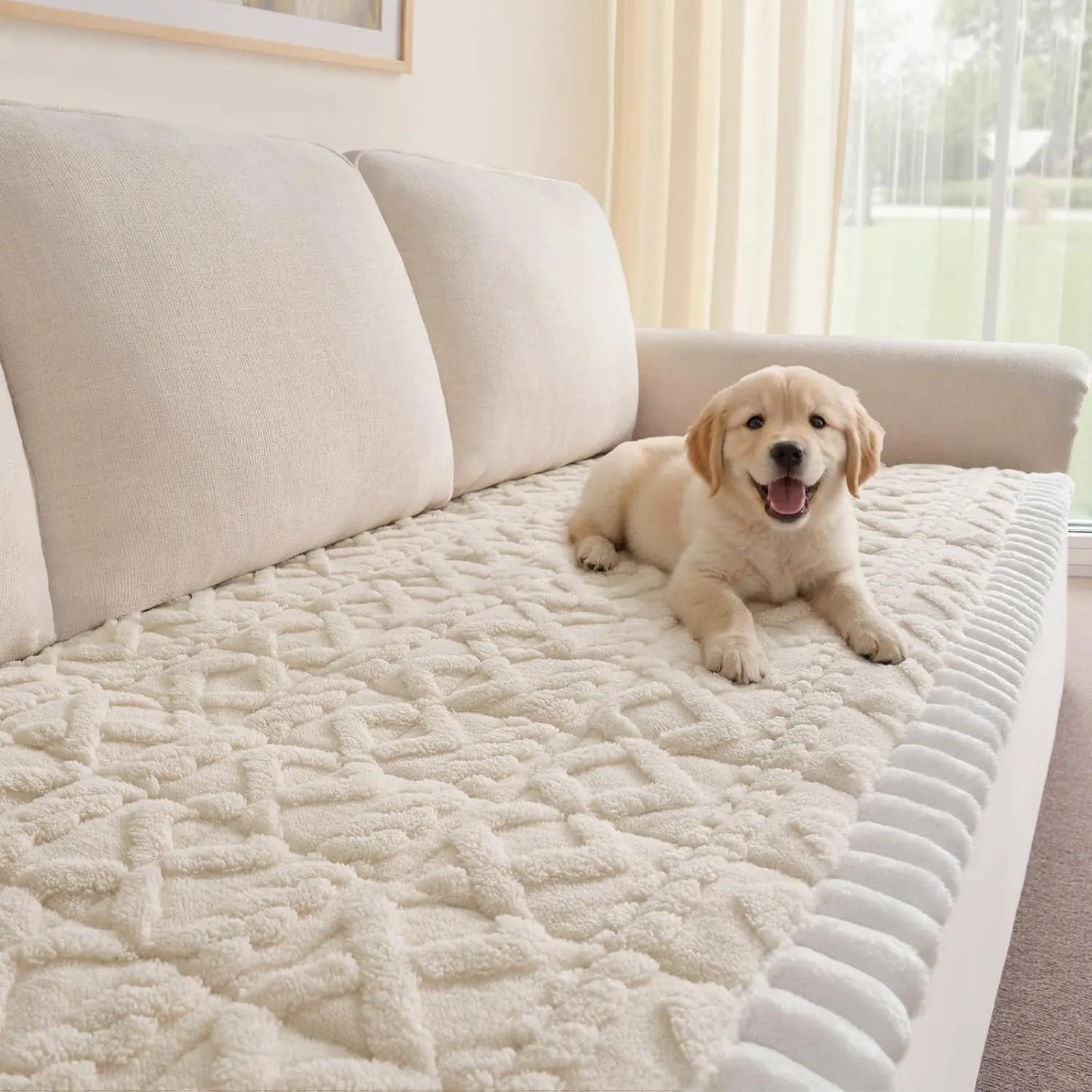 Inovaday Washable Non-Slip Sofa Cover for 3-Cushion Couches - Durable Pet-Friendly Protector and Bed Mat for Dogs