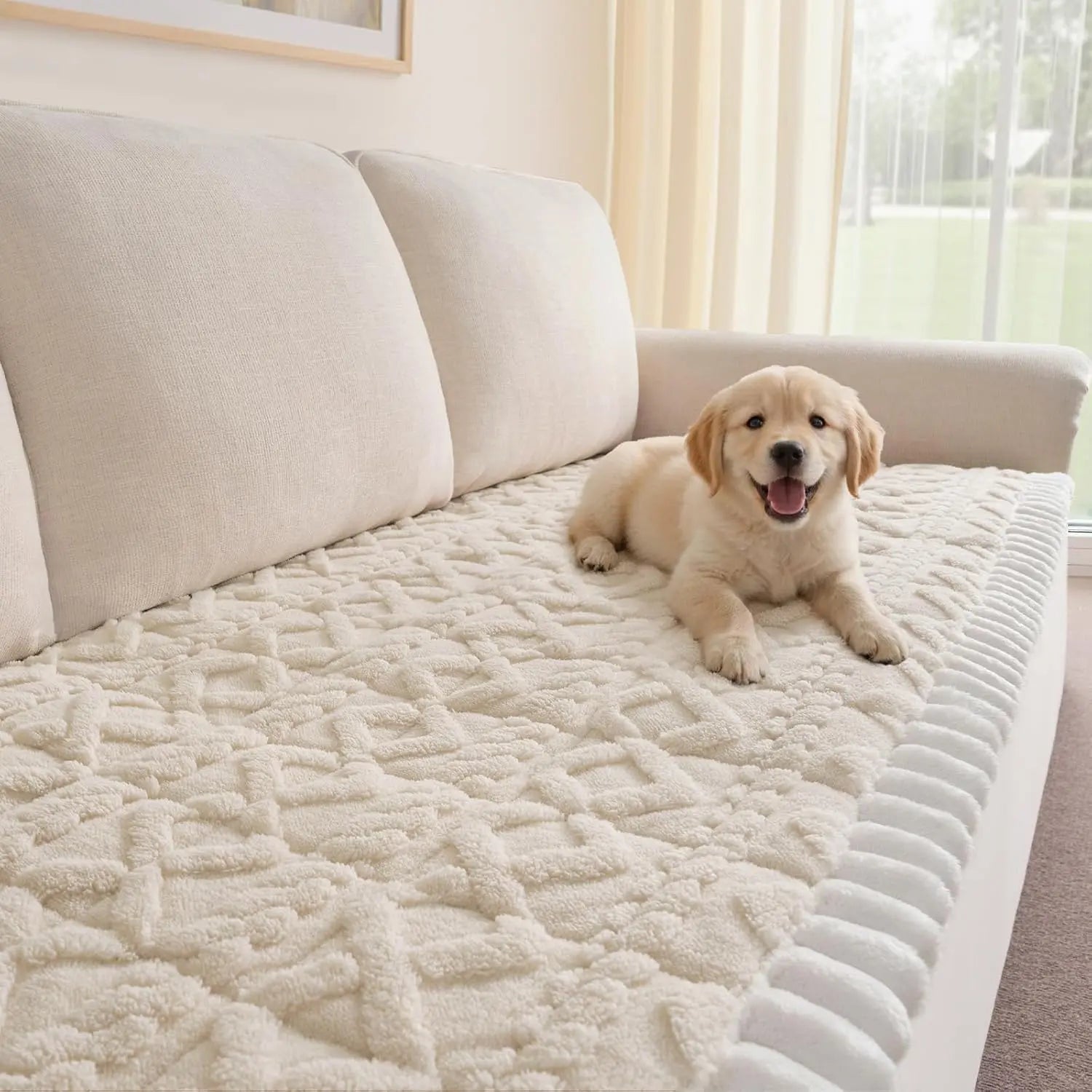 Inovaday Washable Non-Slip Sofa Cover for 3-Cushion Couches - Durable Pet-Friendly Protector and Bed Mat for Dogs