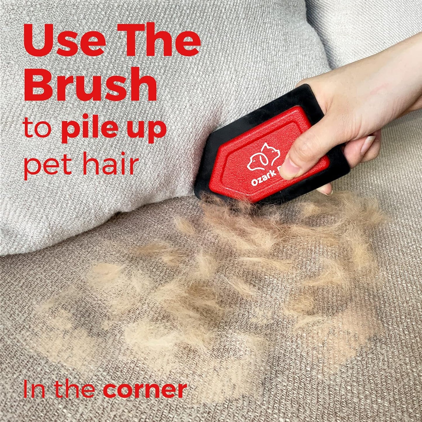 Pet Hair Remover, Dog Hair Remover Detailer & Glove - with Edge Sweeping, Avoid Scratching, Remover Kit for Couch, Car, Comforter, Essential Tool for Clean House